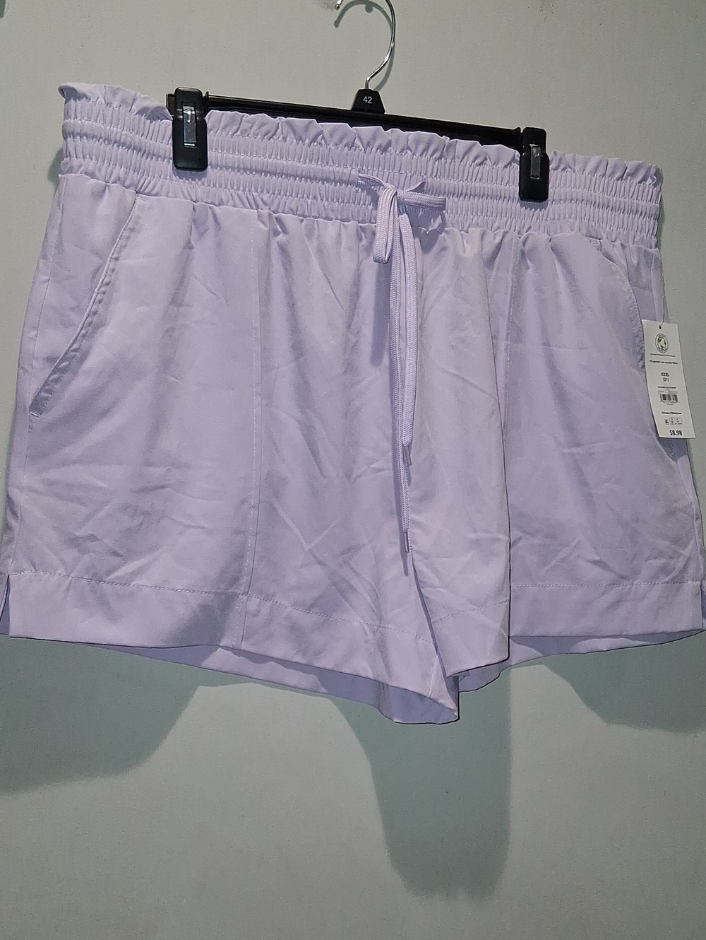 No Boundaries Lilac Elastic Waist Drawstring Shorts